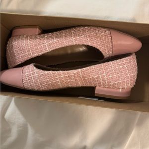 STEVE MADDEN cap toe tweed ballet flats